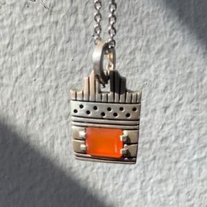 Lisa Jenks Silver & Carnelian Pendant (vintage)